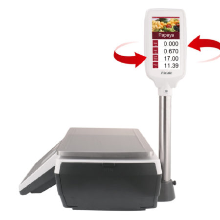 IP30 etikettvåg med roterbar kunddisplay